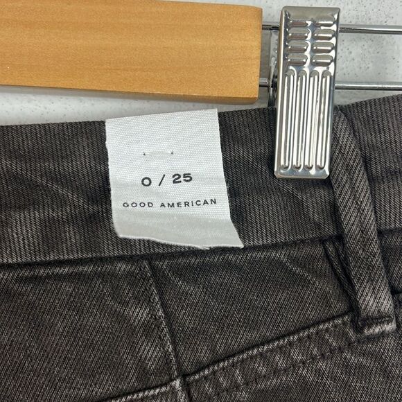 Good American women’s good 90s duster brown denim jean size 26 NWT - Picture 3 of 5